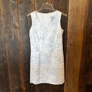 Collection B White and Blue Floral Mini Dress